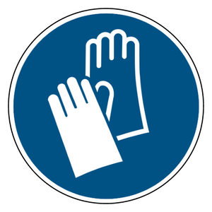 Handbescherming verplicht — ISO 7010 M009