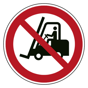Verboden voor transportvoertuigen — ISO 7010 P006