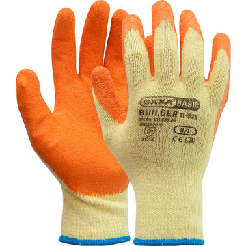 OXXA Builder 11-525 werkhandschoen, oranje/geel met latex-coating