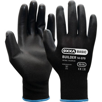 OXXA Builder 14-079 werkhandschoen, zwart met PU-coating