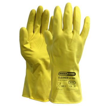 OXXA Cleaner 41-500 huishoudhandschoen, geel natuurlatex