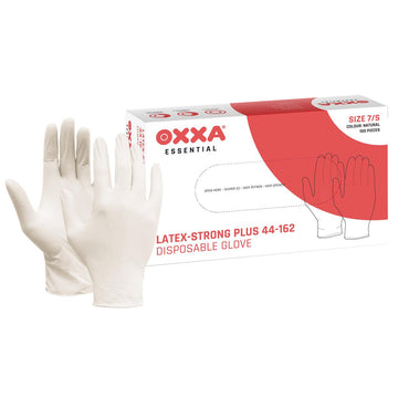 OXXA Latex-Strong Plus 44-162 gepoederde latex wegwerphandschoenen, naturel