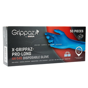 OXXA X-Grippaz-Pro-Long 44-545 nitril wegwerphandschoenen, blauw, extra lang