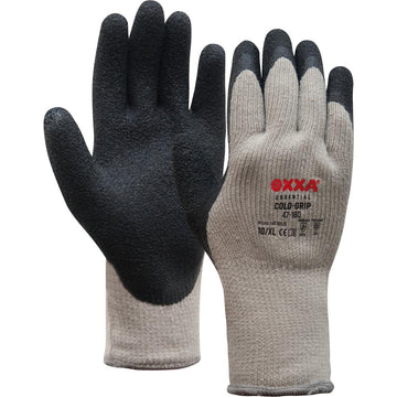 OXXA Cold-Grip 47-180 gevoerde werkhandschoen, grijs/zwart met latex-coating