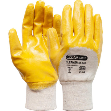OXXA Cleaner 50-000 werkhandschoen, geel/wit met NBR-coating