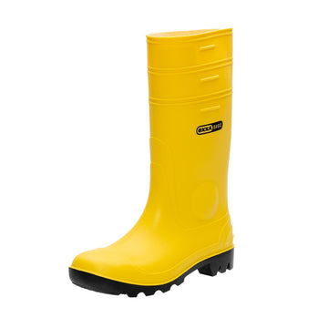 OXXA Walker 0140 veiligheidslaars S5, gele PVC-laars met stalen neus