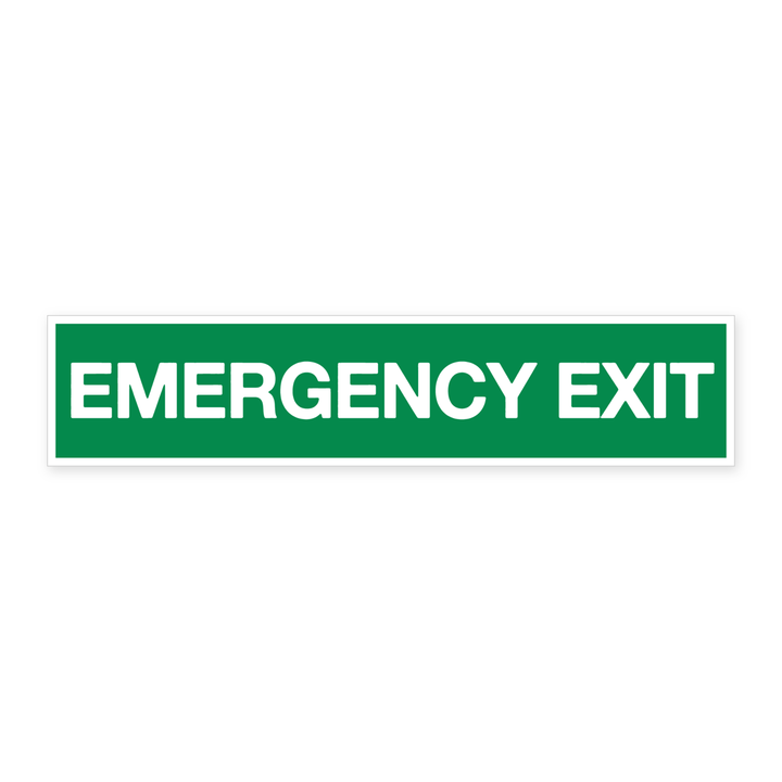 Tekstbord EMERGENCY EXIT
