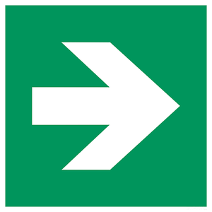 Pijl richting (90°) — ISO 7010 E005