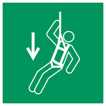 Afdaalredding — ISO 7010 E073 — pictogram
