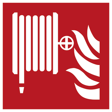 Brandslanghaspel — ISO 7010 F002 — pictogram