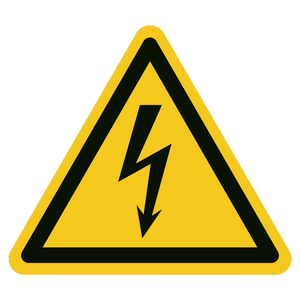 Gevaarlijke elektrische spanning — ISO 7010 W012