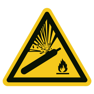 Gasflessen onder druk — ISO 7010 W029