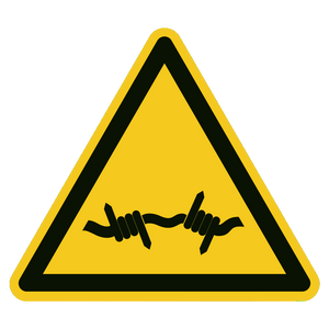 Prikkeldraad — ISO 7010 W033