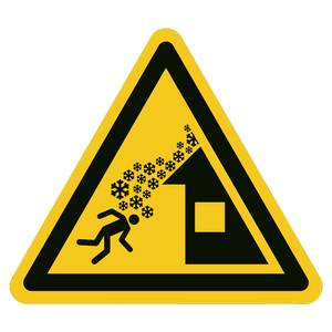 Sneeuwschuiving van dak — ISO 7010 W040