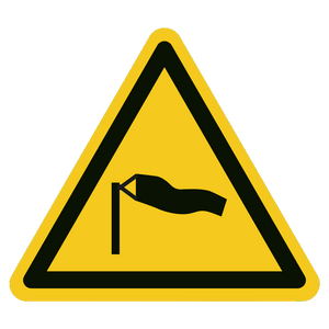 Harde wind — ISO 7010 W064