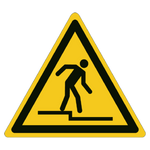 Afstapje — ISO 7010 W070 — pictogram