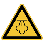 Hete stoom — ISO 7010 W080 — pictogram