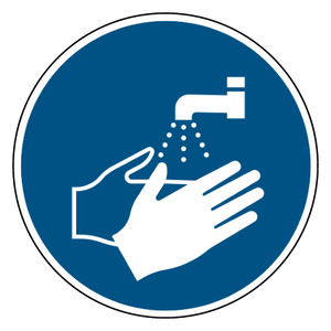 Handen wassen verplicht — ISO 7010 M011