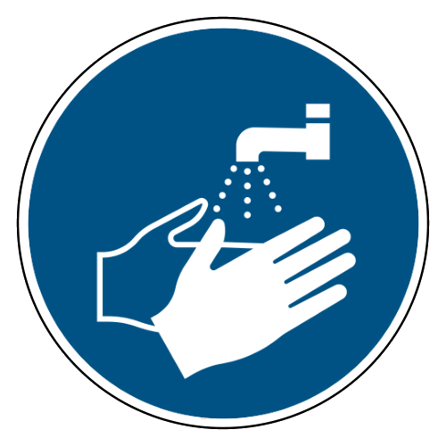 Handen wassen verplicht