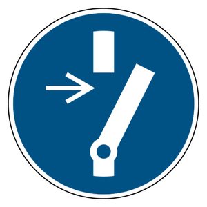 Schakel uit voor onderhoud of reparatie — ISO 7010 M021