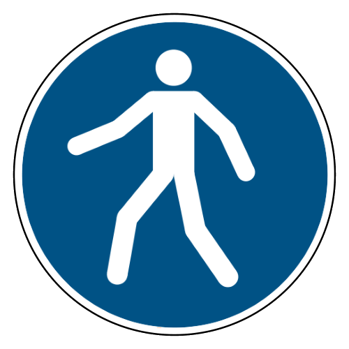 Gebruik aangegeven looproute verplicht
