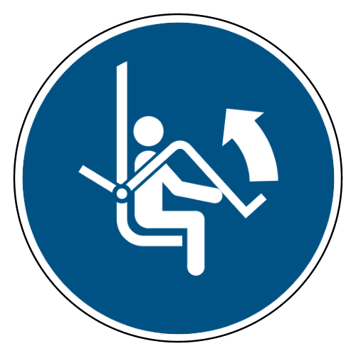 Open veiligheidsbeugel stoeltjeslift
