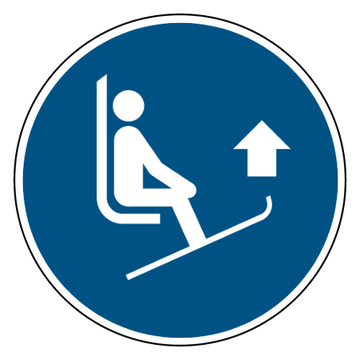 ISO 7010 M036 til de skipunten op — blauw-wit gebodsbord