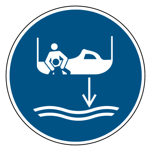 Laat hulpverleningsboot te water