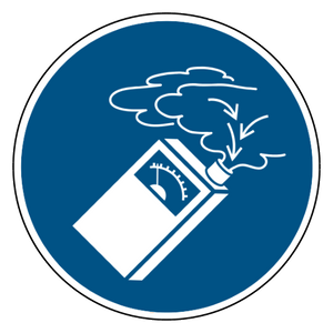 Gebruik gasdetector — ISO 7010 M048