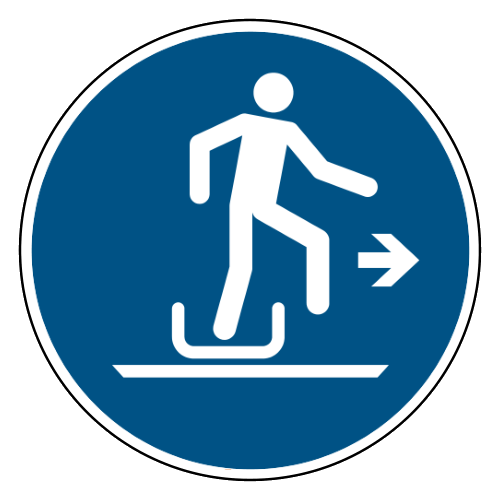 Verlaat de transportband naar rechts