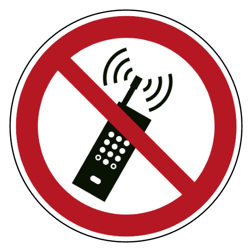 Mobiele telefoons verboden