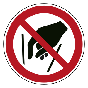 Niet met de handen in openingen steken — ISO 7010 P015