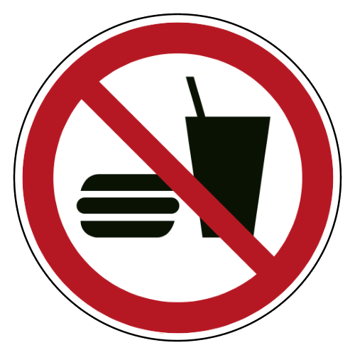 Verboden te eten en drinken