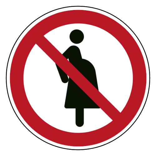 Verboden voor zwangere vrouwen
