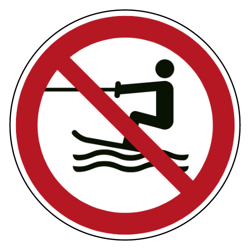 Waterskiën verboden