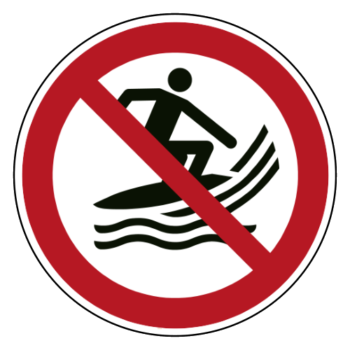 Surfen verboden