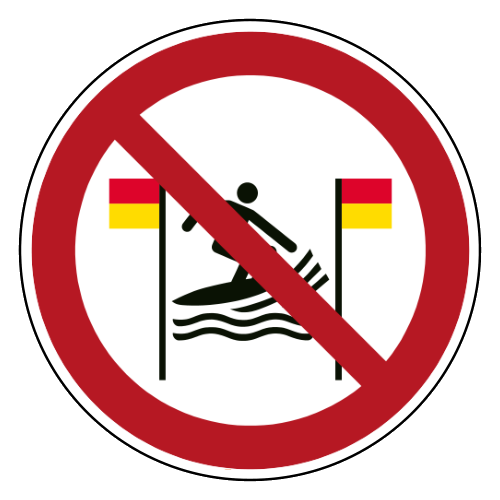Niet surfen tussen de vlaggen